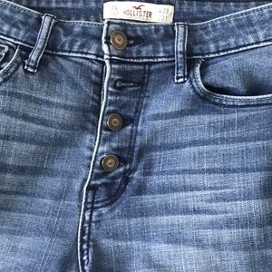 Hollister high waisted button up jeans.
